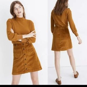 Madewell Corduroy A-Line Mini Skirt